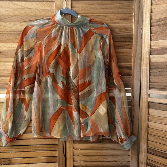 SÉZANE Solange Blouse Size 38 US 6 - Picture 4 of 7